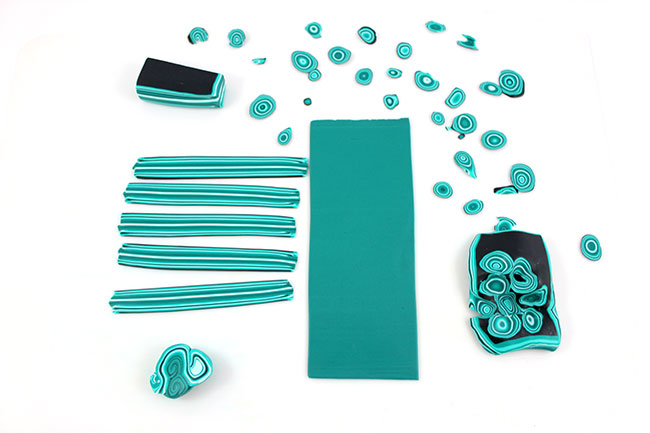 Torque ou ras de cou polymère effet Malachite : Etape 9 Torque ou ras de cou polymère effet Malachite : Etape 9