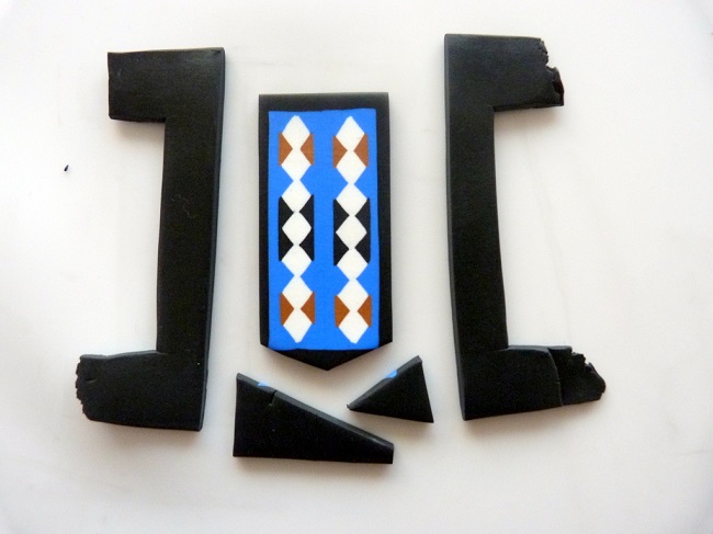 Parure ethnique en pâte polymère et Miyuki Delicas : Etape 6