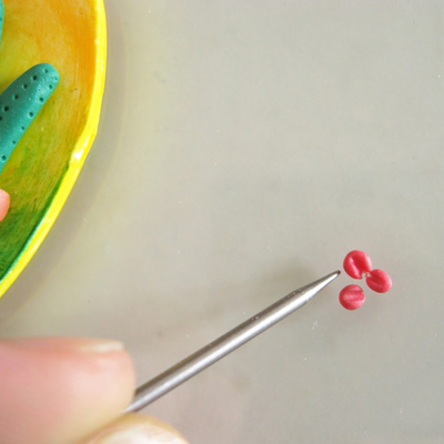 Trio de Porte-cl&eacute;s tendance Cactus en p&acirc;te polym&egrave;re et pompons &eacute;tape 16