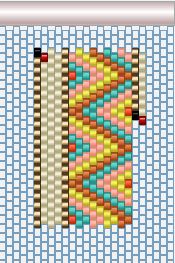 Schéma Collier Terracotta spirale à l'aiguille avec la technique du PeyTwist