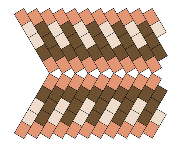 Bracelet Bangle tissage Miyuki Mississippi cuivre et marron : Etape 1