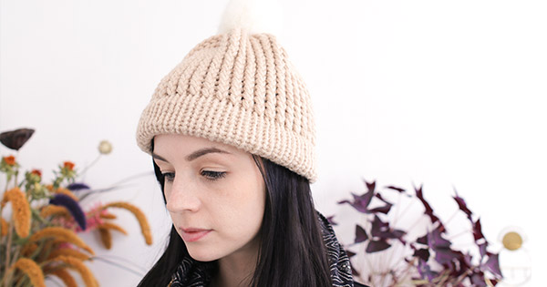DIY - Bonnet en laine au tricotin