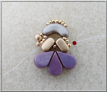 Collier Amour en perles en verre Amos®, Arcos® et Ios® par Puca : Etape 9