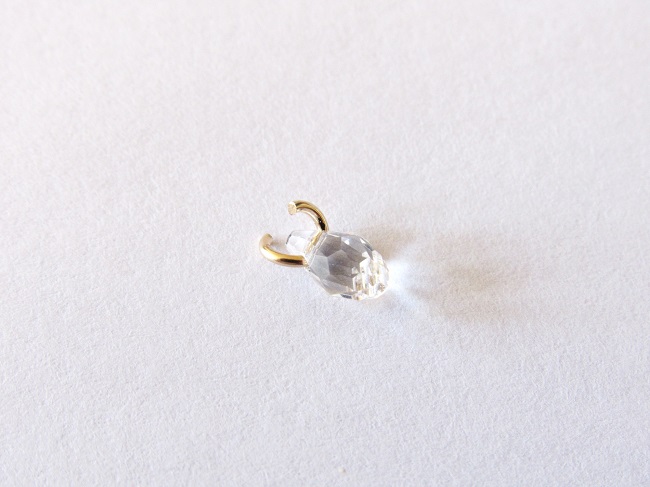 Boucles d'oreilles avec pendentif Gold Filled (or laminé) et chaîne épi : Etape 4