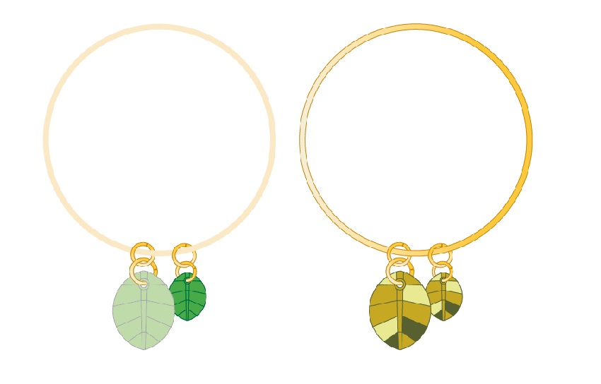 Bracelet doré avec pendentif en cristal PureCrystal Pure Leaf et coquillage cauri : Etape 2