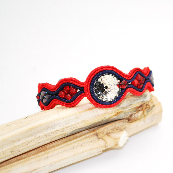 Bracelet en soutache et cristaux PureCrystal