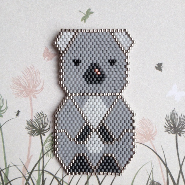 Schéma DIY tissage de perles miyuki motif koala