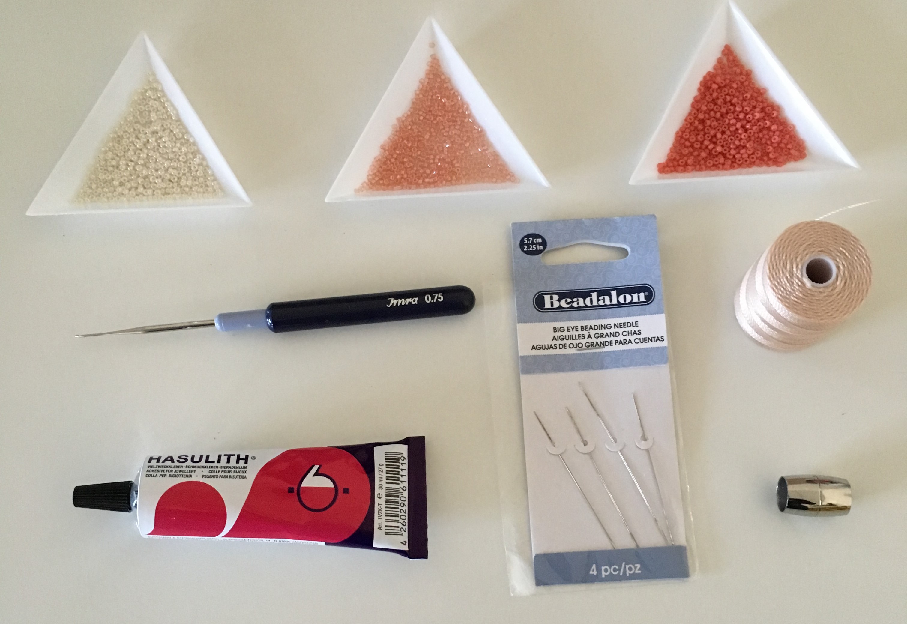 Bracelet spirale au crochet avec des perles de rocaille 11 : Etape 1