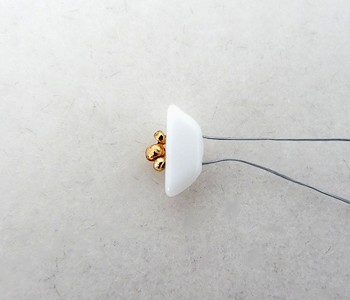 Bracelet avec perles Tinos®, Arcos®, Pinch, toupies PureCrystal® et Strass Mesh : Etape 1