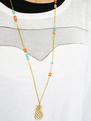 Schéma Sautoir Ananas et Chaîne épis