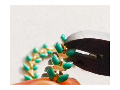 Sautoir Ananas et Chaîne épis : Etape 3