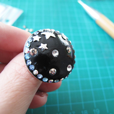 Bague Constellation Pâte Ceralun et Cabochons PureCrystal : Etape 5