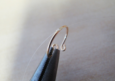 Trio bagues de phalange Breloque Feuilles Strass PureCrystal et Perles Chips : Etape 12