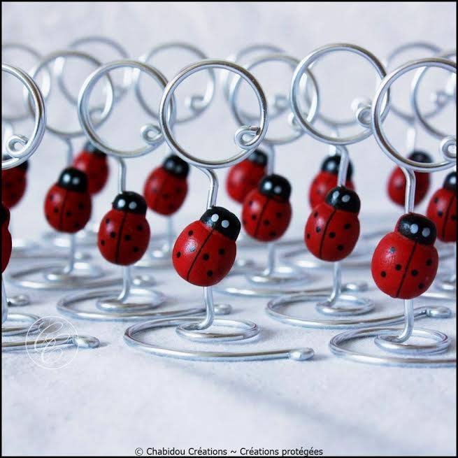 Marque-places et autres décorations de mariage en fil aluminium Marque-places et autres décorations de mariage en fil aluminium