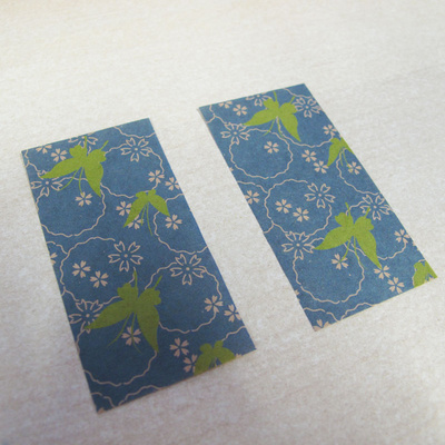 Boucles d'oreilles Origami motif Jungle : Etape 1