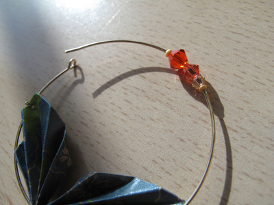 Boucles d'oreilles Origami motif Jungle : Etape 15