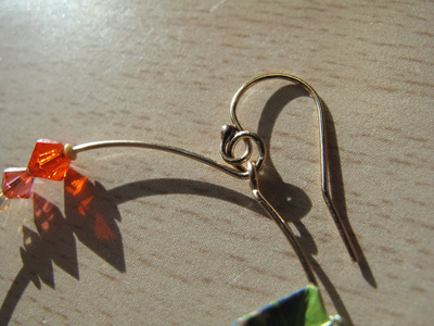 Boucles d'oreilles Origami motif Jungle : Etape 16