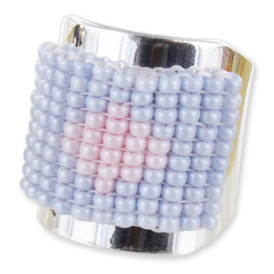 Bagues tissage de perles rectangle Miyuki : Etape 9