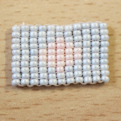 Bagues tissage de perles rectangle Miyuki : Etape 7