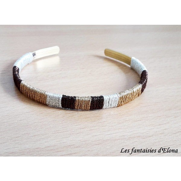 Bracelet ethnique fil DMC mouliné