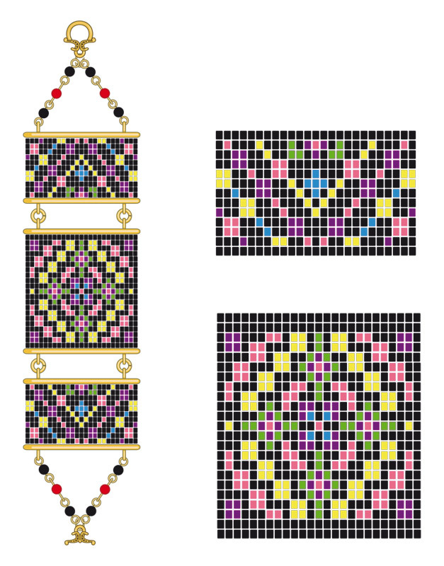 Bracelet Tissage de Perles sur Métier à Tisser Luminous Miyuki Delicas : Etape 1