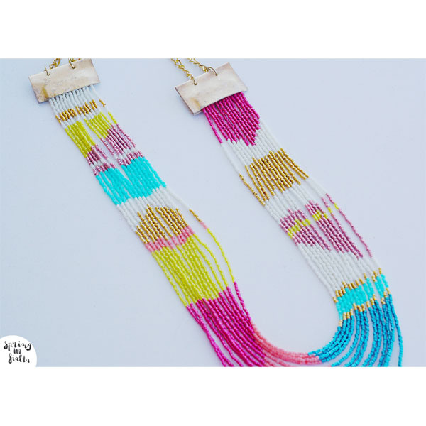 Collier Multirangs multicolore Miyuki Delicas