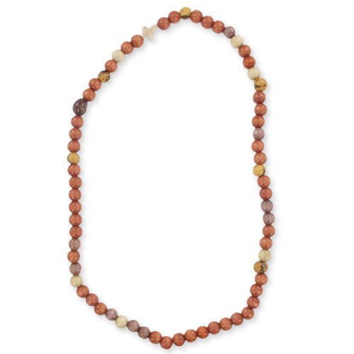 Collier Pompons et Rondes en bois : Etape 2