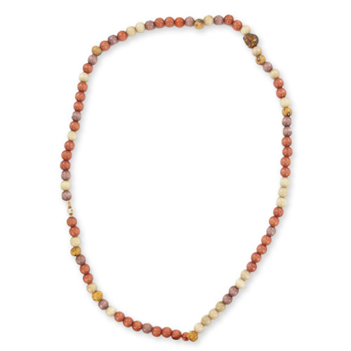 Collier Pompons et Rondes en bois : Etape 1