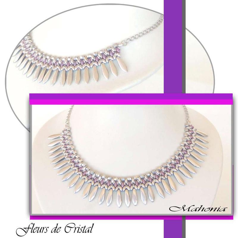 Collier Mahonia Dagues SuperDuo et O Bead