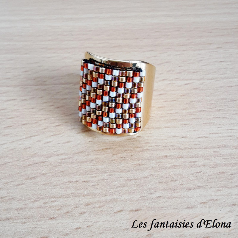 Bague tissage de Miyuki Delicas