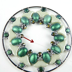 DIY Miroir de poche en perles en verre par Puca® : Etape 14