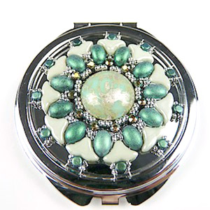 DIY Miroir de poche en perles en verre par Puca® : Etape 17