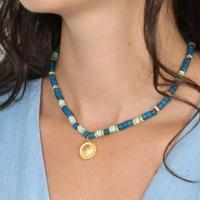 collier heishi fil elastique