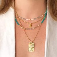 collier multirang fil nylon