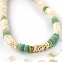 collier perles Heishi