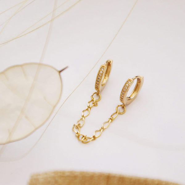 DIY Mini créoles plaqué or et breloques lune et nacre : Etape 1