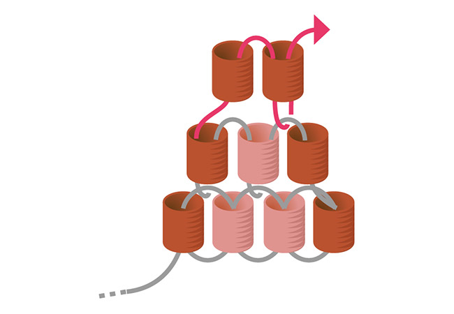 Mini boucles d'oreilles pompons tissage Miyuki : Etape 6