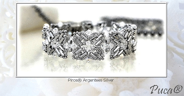 Bracelet Pepita perles en verre Piros par Puca