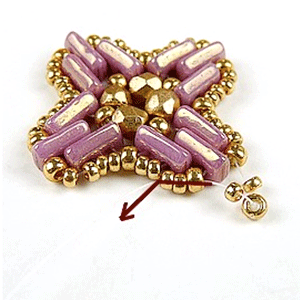 Bracelet Pepita perles en verre Piros par Puca : Etape 13