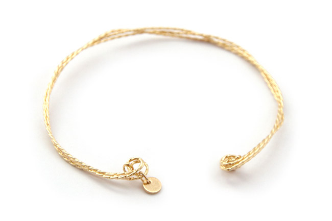 DIY Bracelet Jonc torsadé en fil Gold Filled (or laminé) : Etape 2