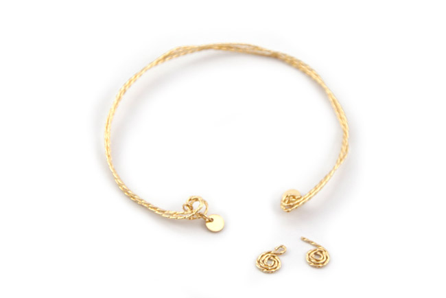 DIY Bracelet Jonc torsadé en fil Gold Filled (or laminé) : Etape 3