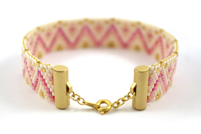 Schéma Bracelet Miyuki tissage de perles Peyote Pair