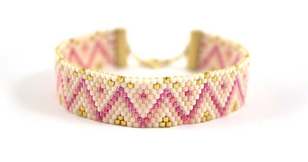 Bracelet Miyuki tissage de perles Peyote Pair