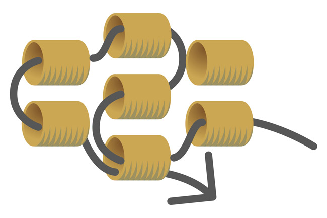 Bracelet Miyuki tissage de perles Peyote Pair : Etape 8