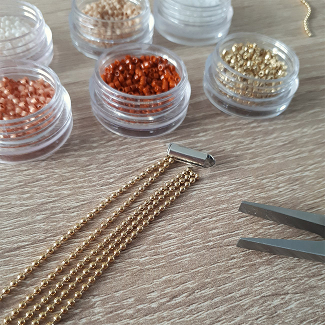 DIY Bracelet multirang avec fermoir interchangeable inspiration Atelier Brunette : Etape 2