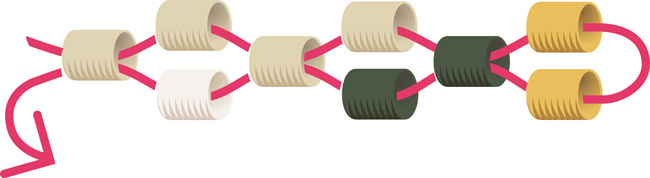 Bracelet Manchette tissée Miyuki Attrape-rêves : Etape 3 Bracelet Manchette tissée Miyuki Attrape-rêves : Etape 3