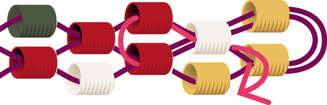 Bracelet Manchette tissée Miyuki Attrape-rêves : Etape 9 Bracelet Manchette tissée Miyuki Attrape-rêves : Etape 9