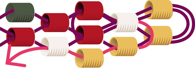 Bracelet Manchette tissée Miyuki Attrape-rêves : Etape 10 Bracelet Manchette tissée Miyuki Attrape-rêves : Etape 10