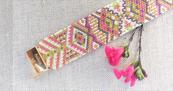 Bracelet peyote impair avec fermoir interchangeable aimanté Hiilos