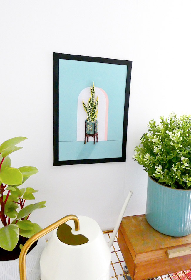 Schéma Tissage Miyuki plante en pot Sansevieria